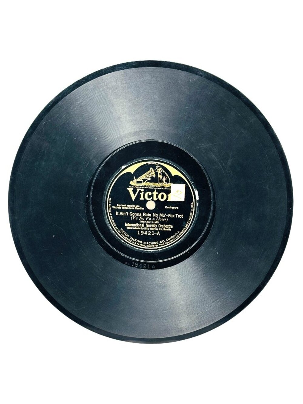 International Novelty Orch It Aint Gonna Rain No Mo 10in Shellac 78 Victor 19421